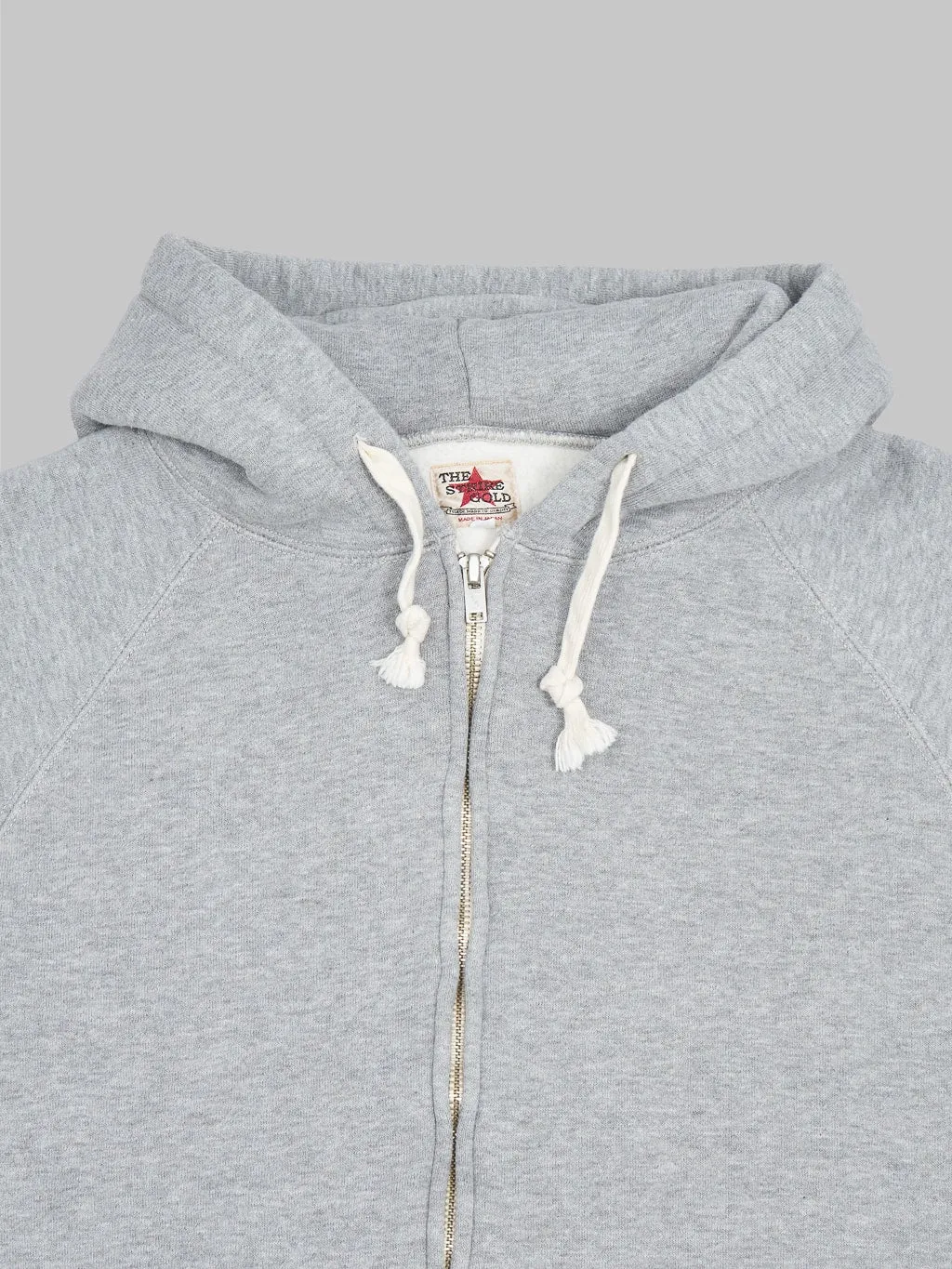 The Strike Gold Loopwheeled Zip Hoodie Grey