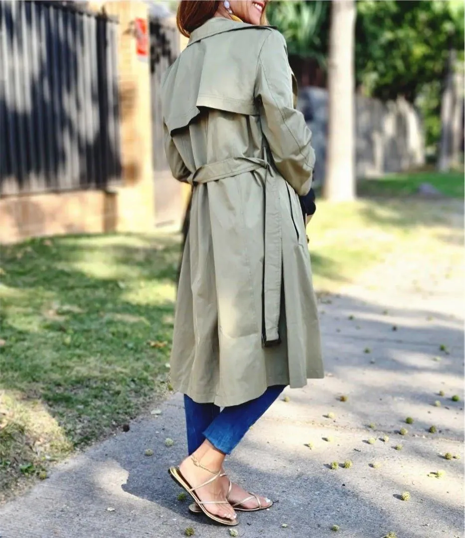 Trench Olivia Verde Musgo.