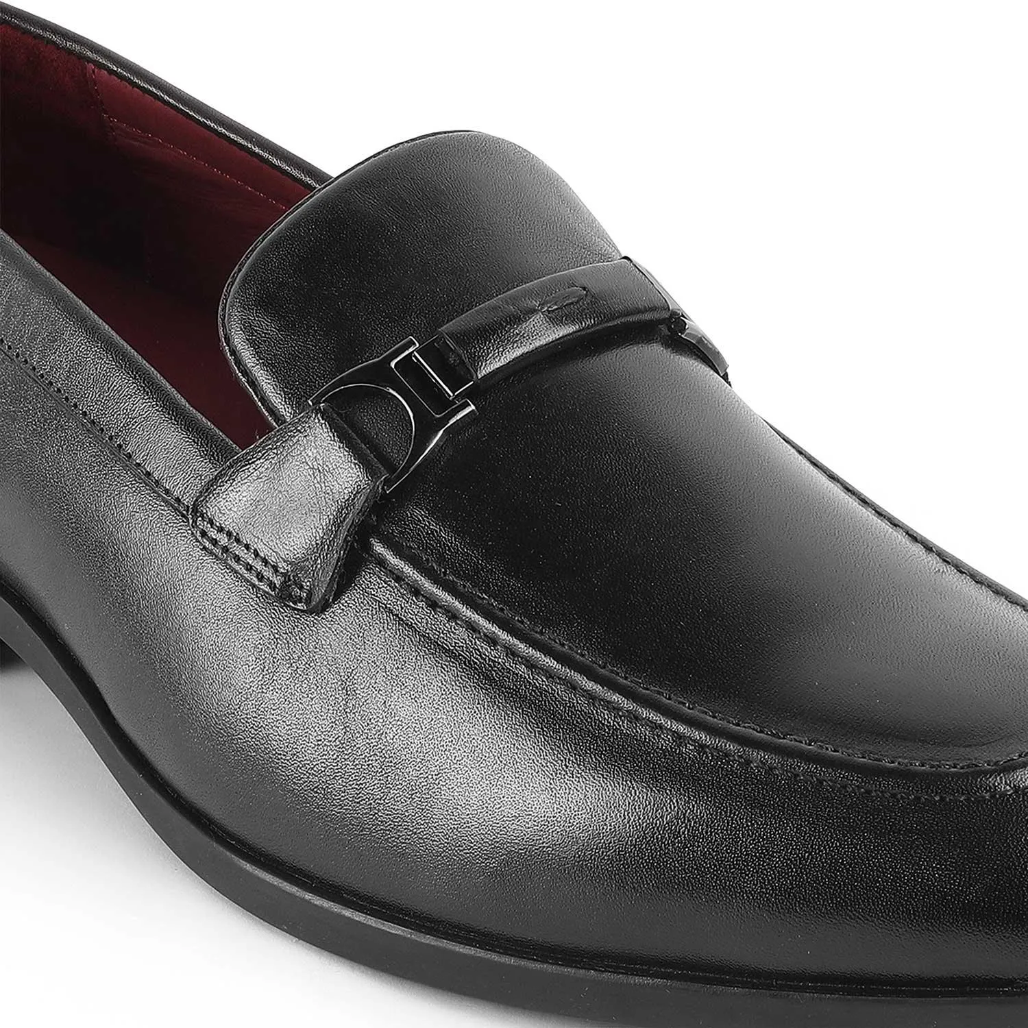 Tresmode Rofel Black Men's Leather Loafers