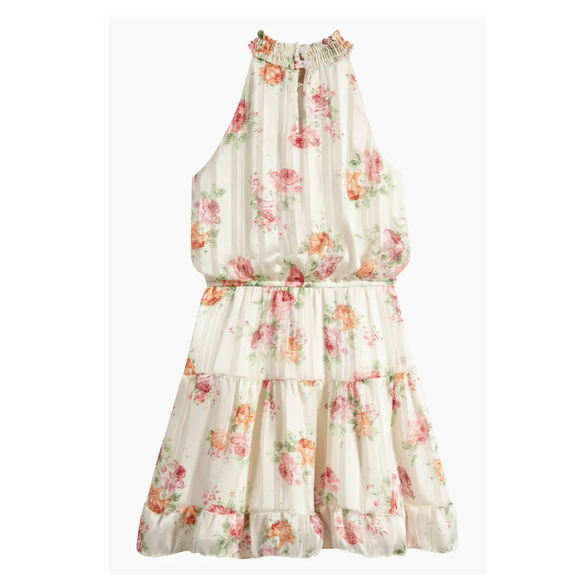 Tween Crinkle Chiffon Tiered Dress