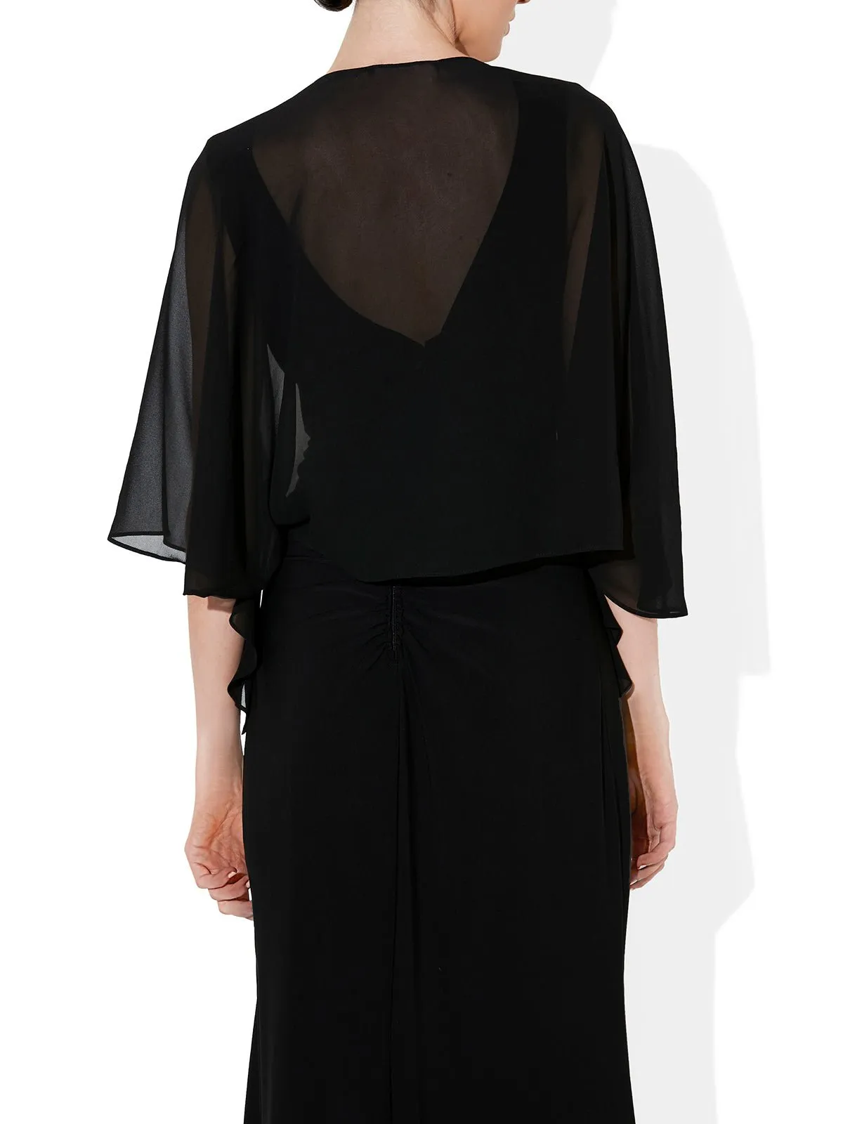 Twiggy Black Chiffon Wrap