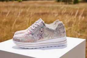 Waldlaufer 758008 214 264 Summer Eclis Leather Multi Print Trainers