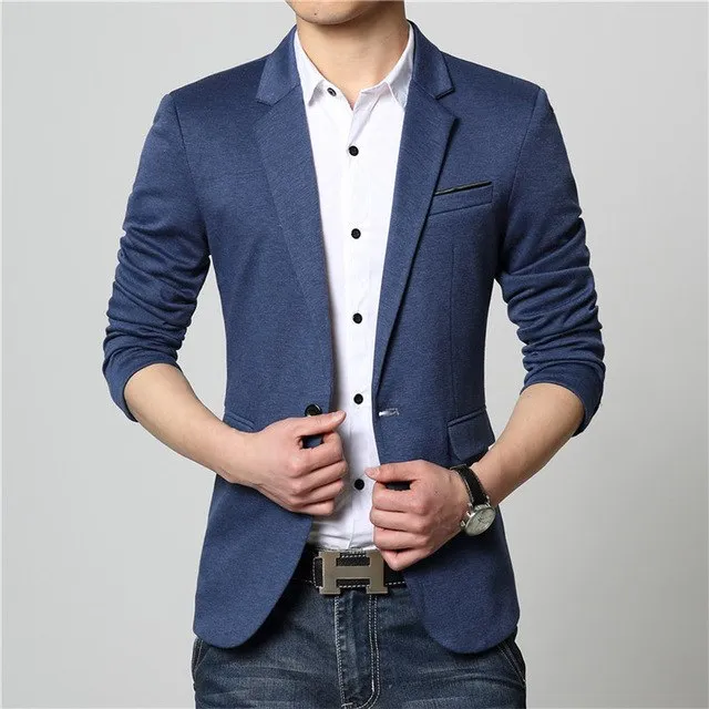 West Louis™ Fashion Solid Business Blazer