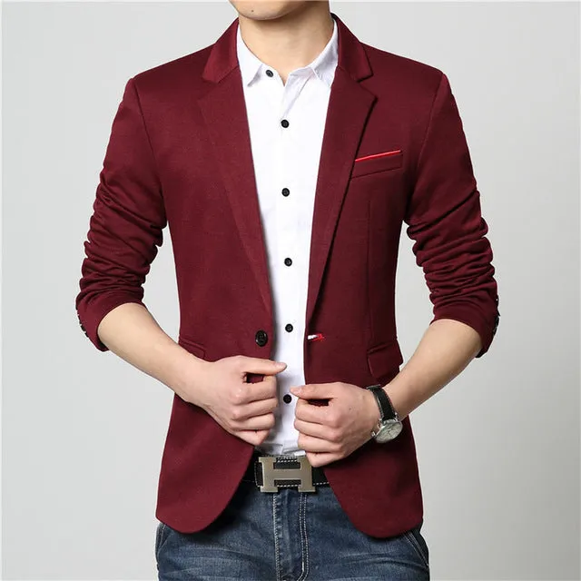 West Louis™ Fashion Solid Business Blazer