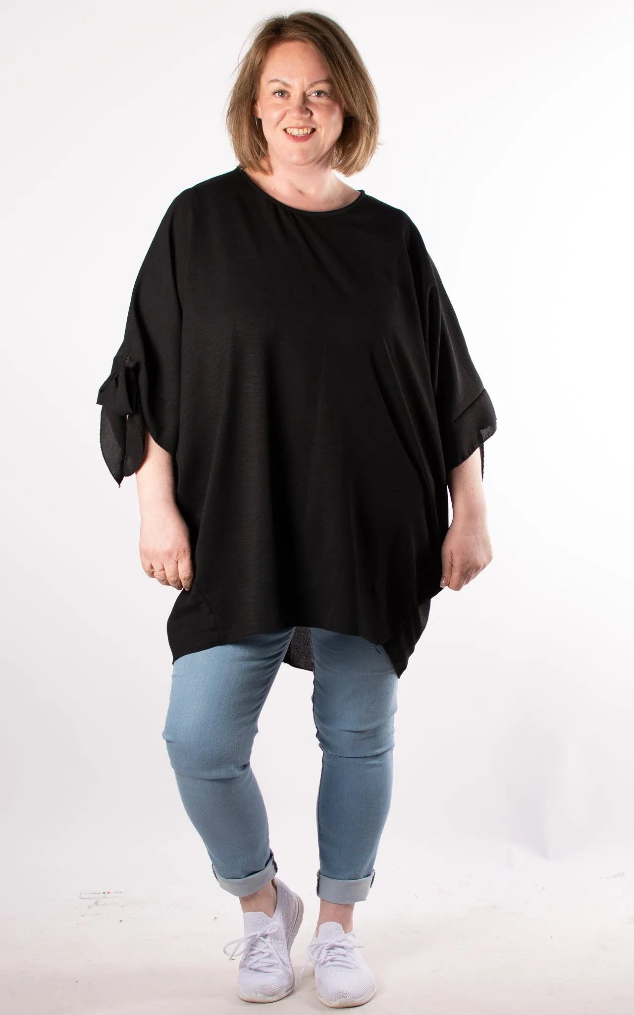 Whoopi Bow Sleeve Top | Black