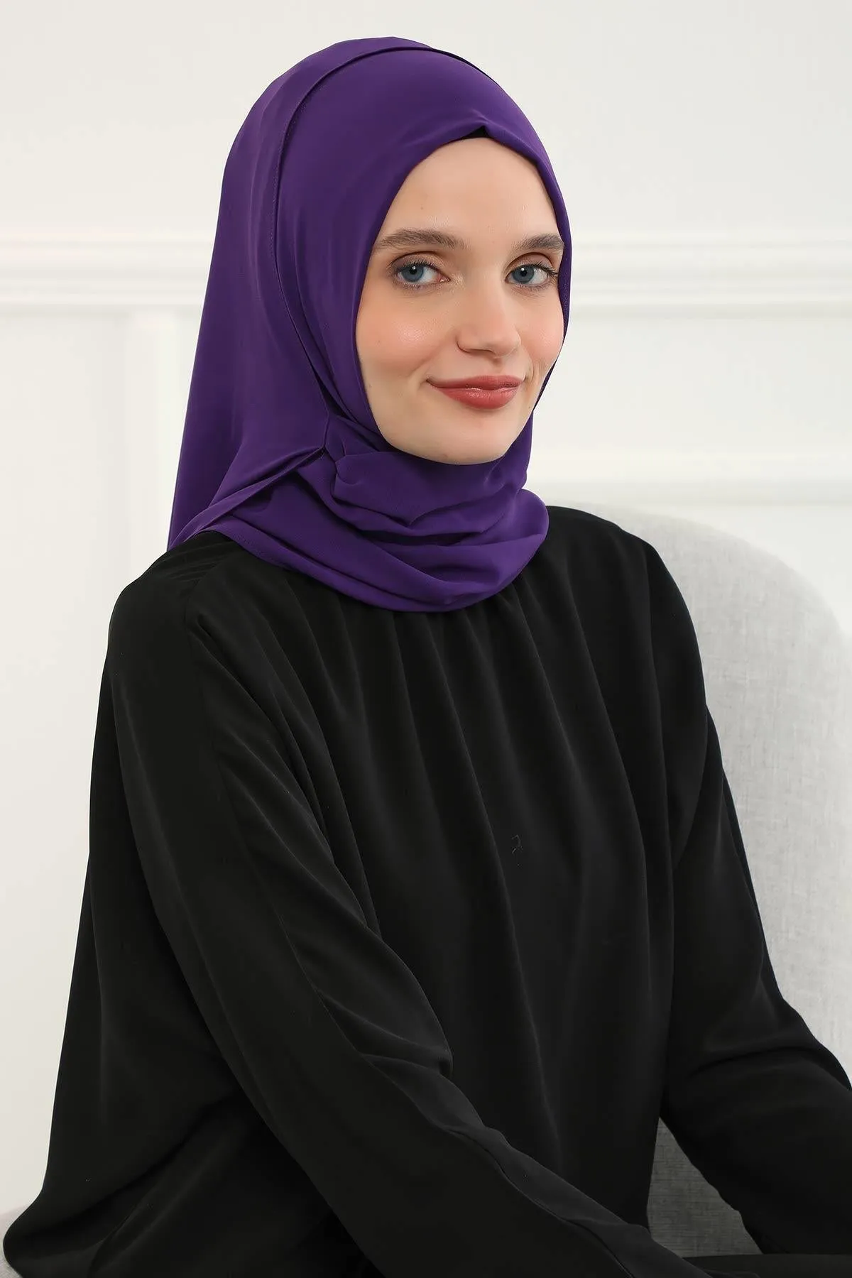 Women Instant Chiffon Shawl Modesty Turban Hijab Head Wrap Ready to Wear Women Headscarf made from Chiffon Fabric with Color Options,PS-11