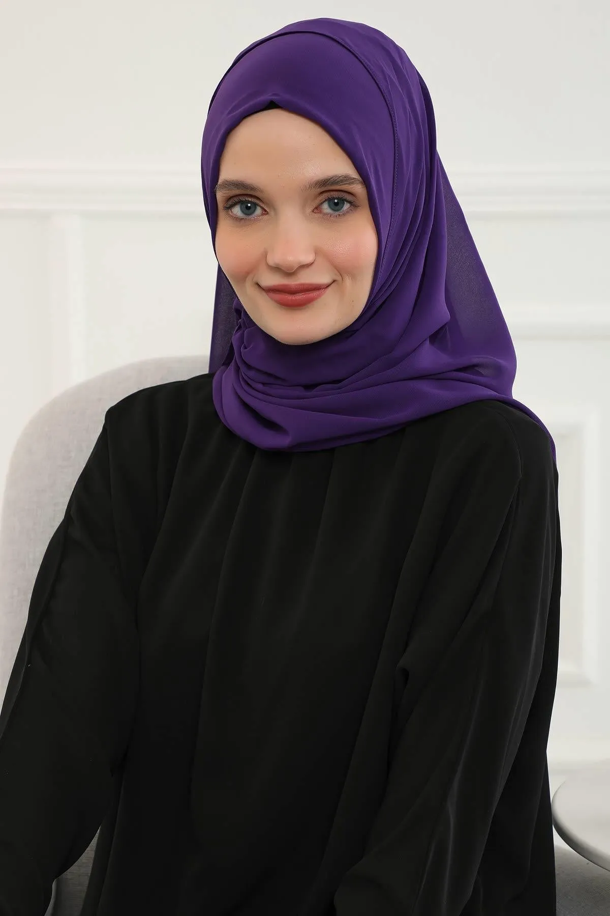 Women Instant Chiffon Shawl Modesty Turban Hijab Head Wrap Ready to Wear Women Headscarf made from Chiffon Fabric with Color Options,PS-11