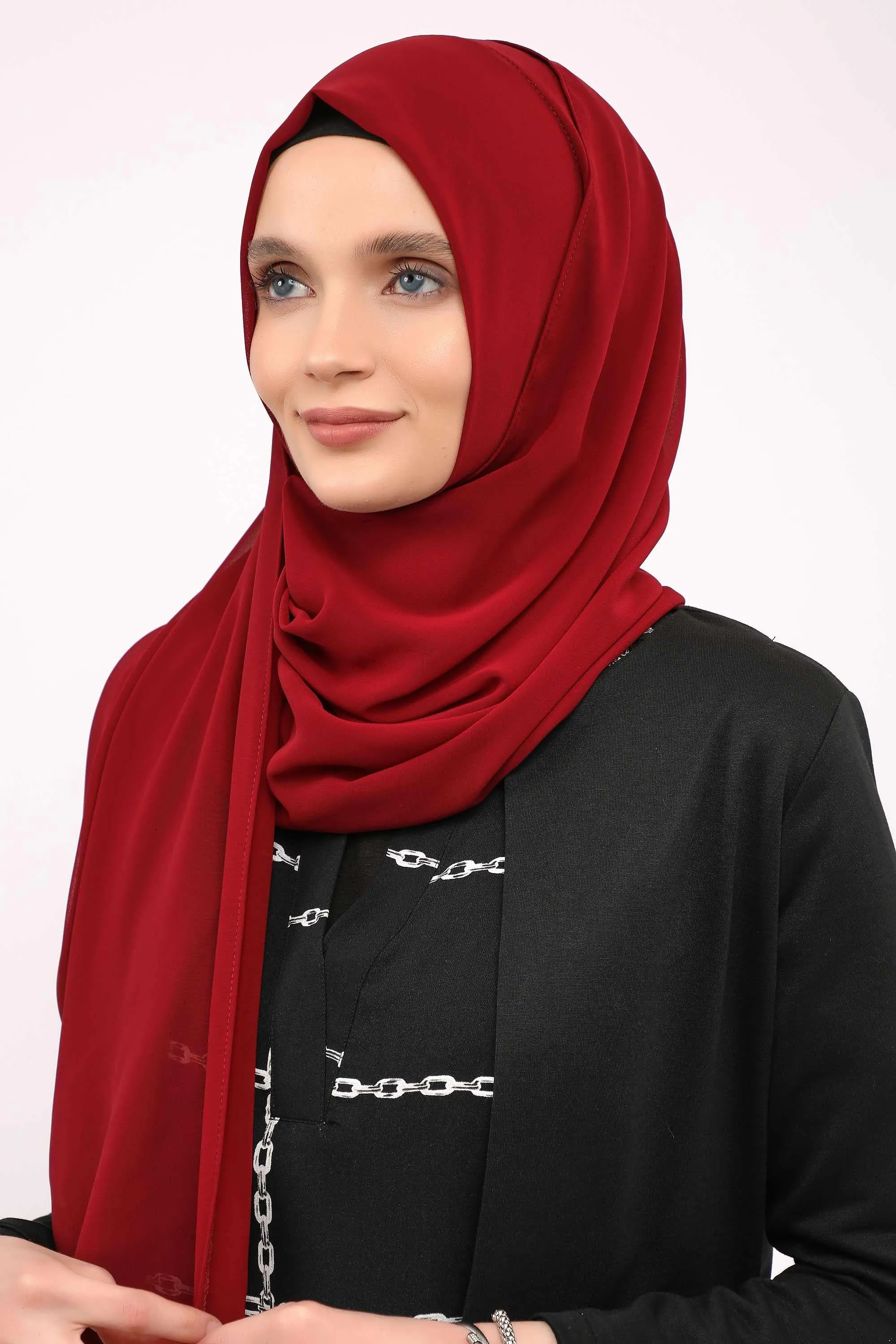 Women Instant Chiffon Shawl Modesty Turban Hijab Head Wrap Ready to Wear Women Headscarf made from Chiffon Fabric with Color Options,PS-11