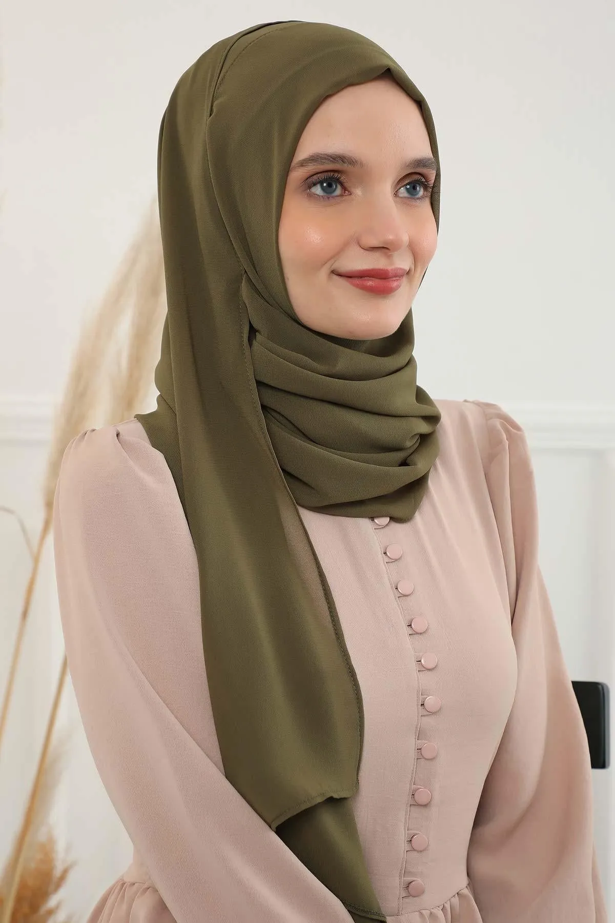 Women Instant Chiffon Shawl Modesty Turban Hijab Head Wrap Ready to Wear Women Headscarf made from Chiffon Fabric with Color Options,PS-11