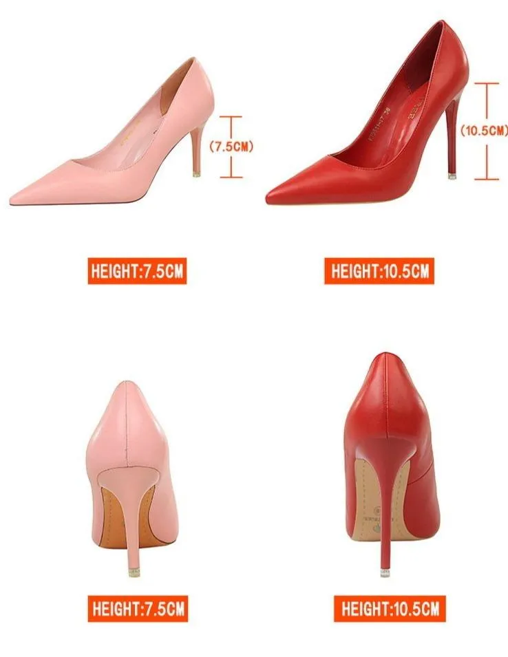 Women pointed toe high heels stiletto 4 inch heels