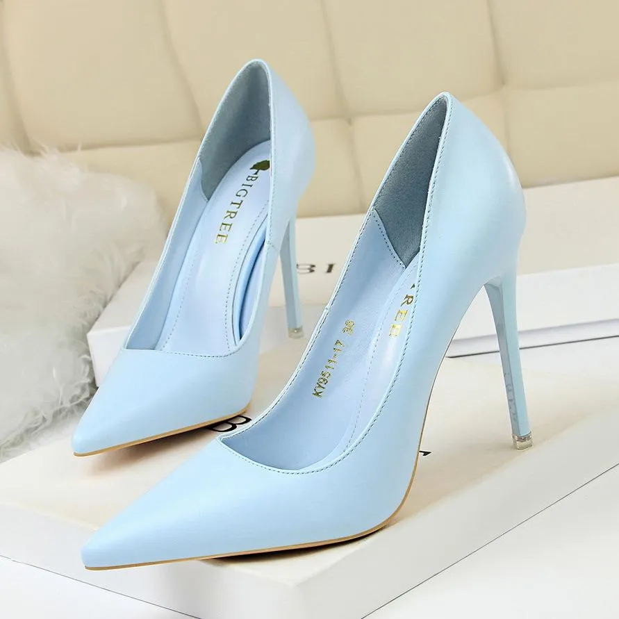 Women pointed toe high heels stiletto 4 inch heels