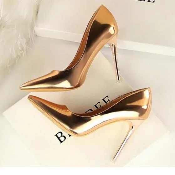 Women pointed toe stiletto high heel prom shoes