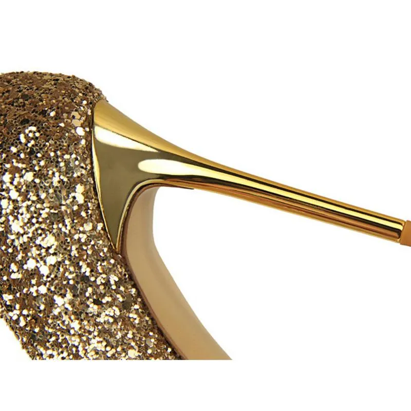 Women sparkly rhinestone pointed toe wedding stiletto heels