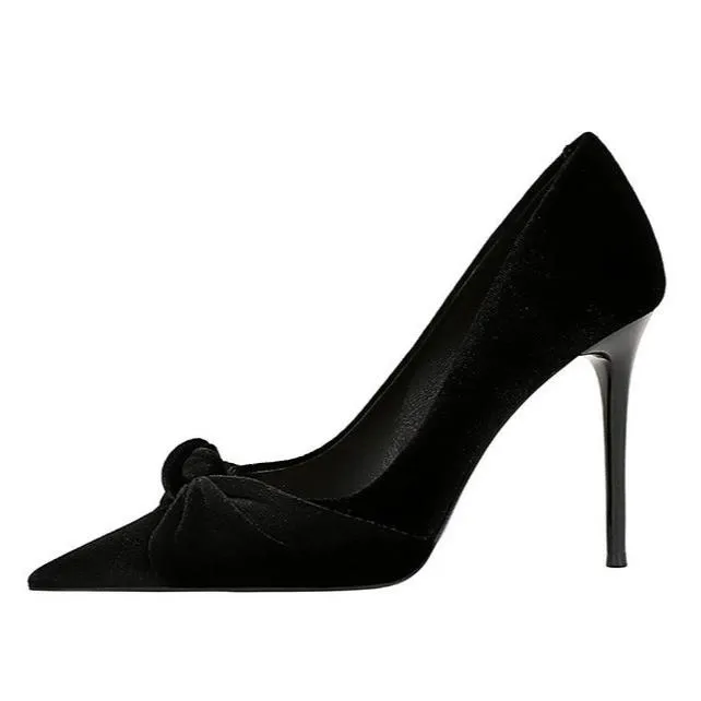 Women's High Heels Pointed Toe Vlevet Dress Shoes Pumps