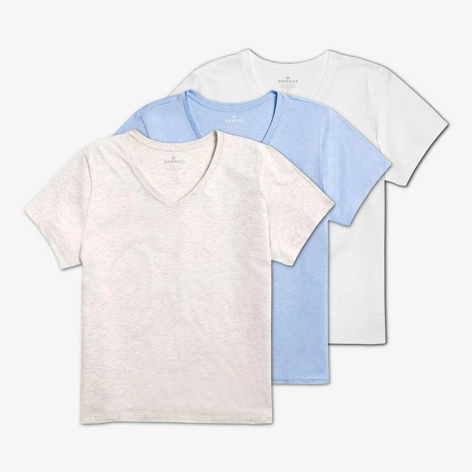 Women's Pima Cotton V-Neck T-Shirt 3-Pack