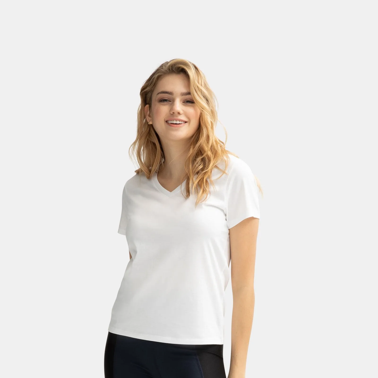 Women's Pima Cotton V-Neck T-Shirt 3-Pack