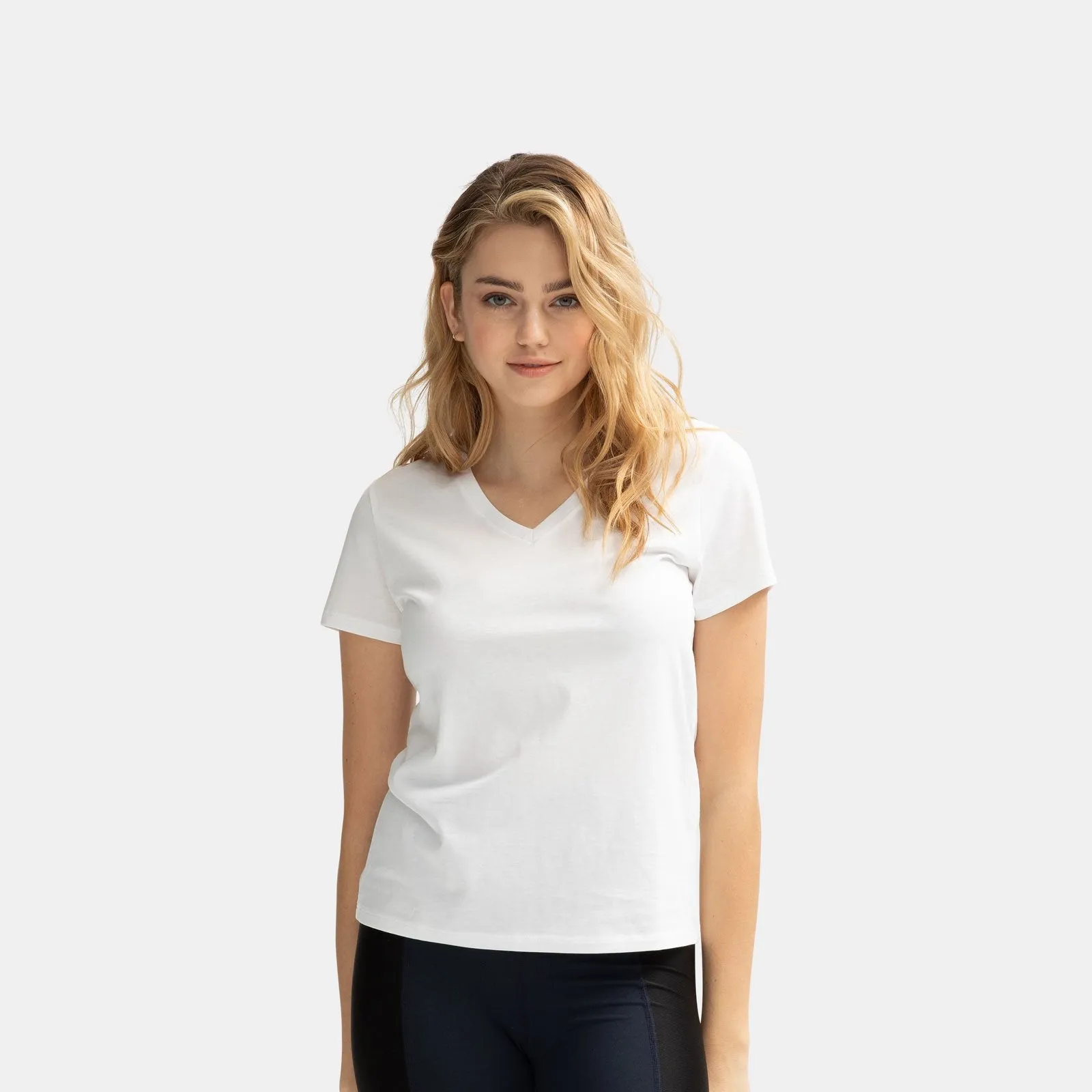 Women's Pima Cotton V-Neck T-Shirt 3-Pack