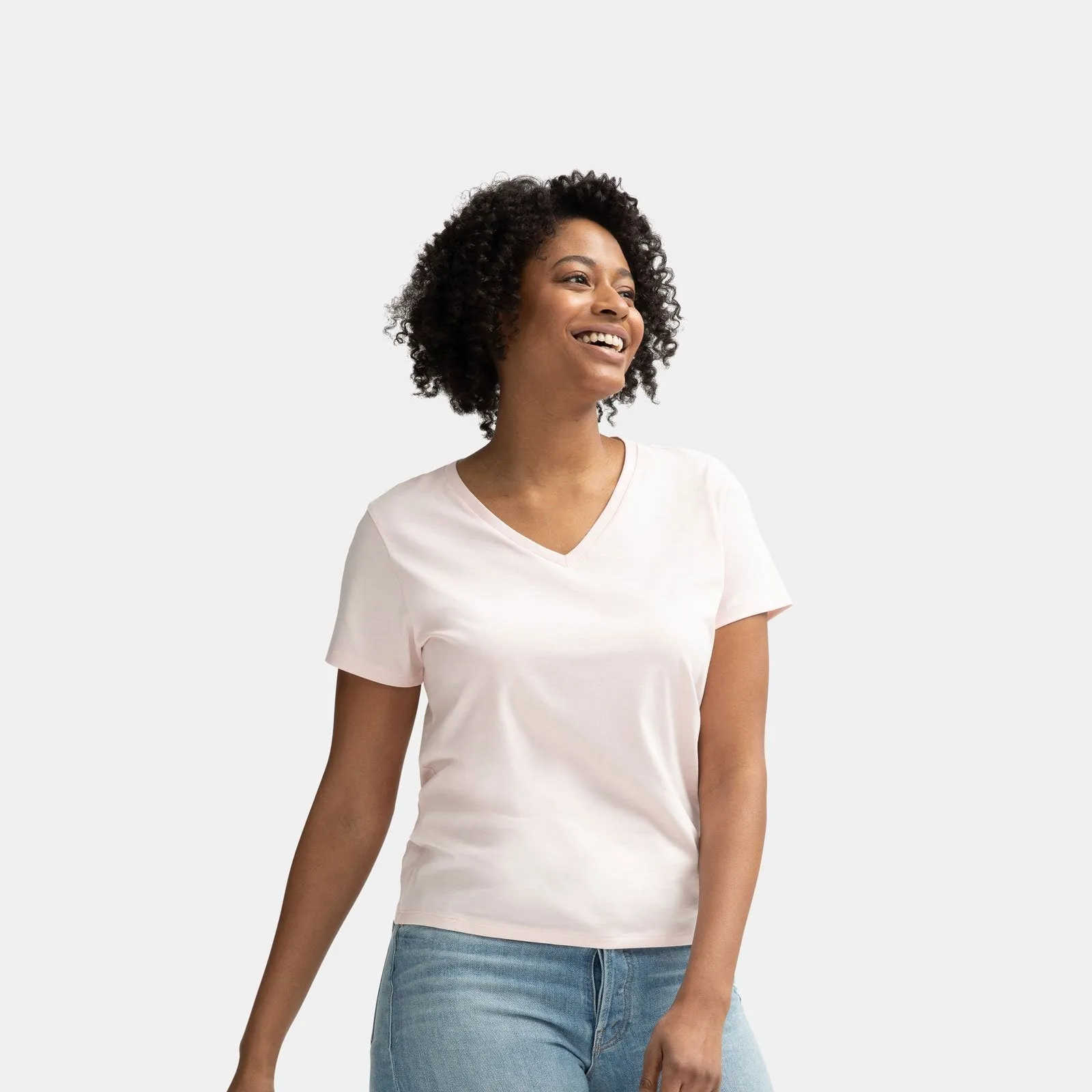 Women's Pima Cotton V-Neck T-Shirt 3-Pack