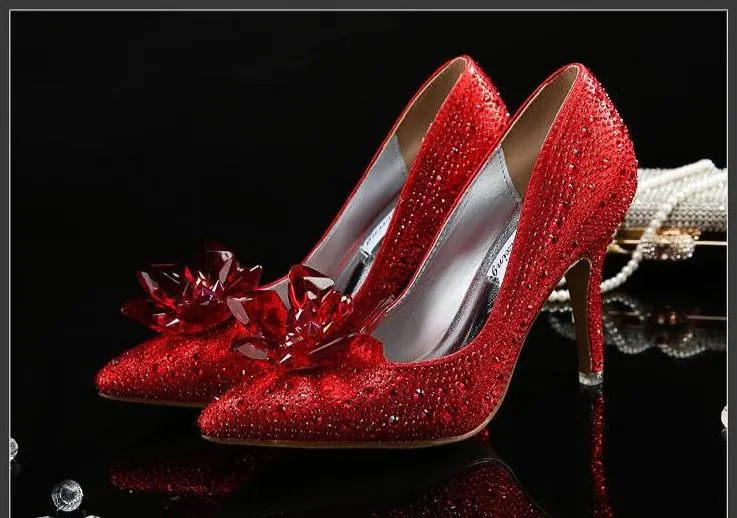 Women's rhinestone silver glitter wedding pumps