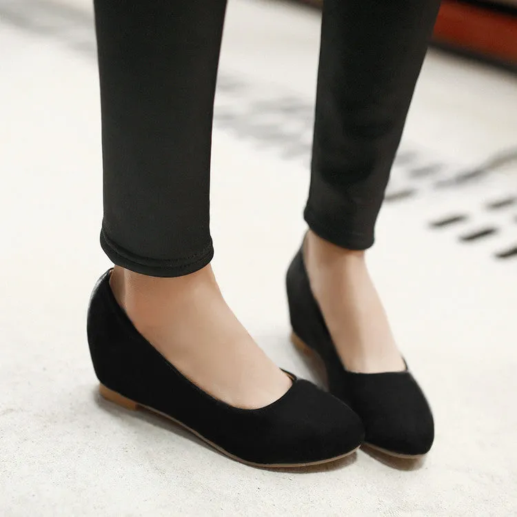 Women's Suede Wedge Heel Pumps