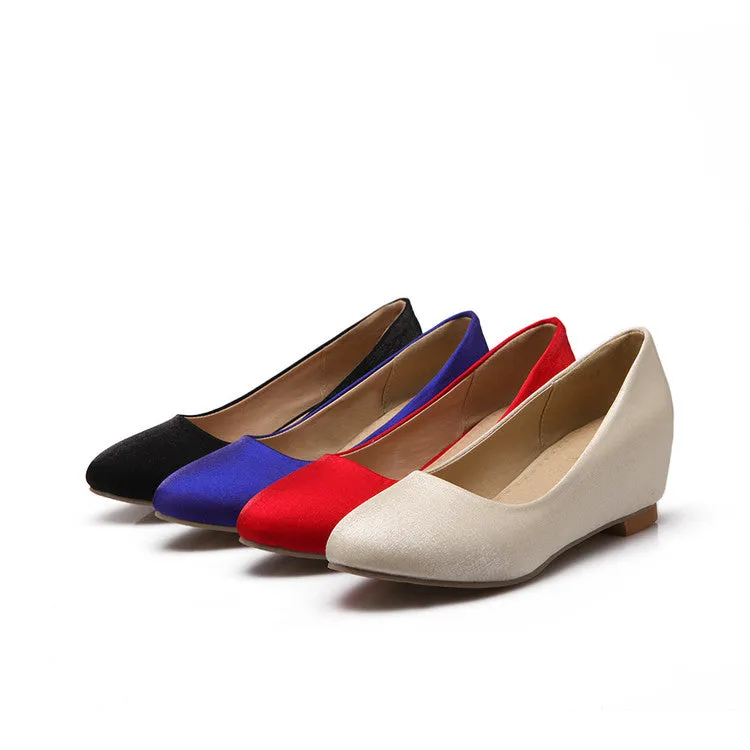 Women's Suede Wedge Heel Pumps