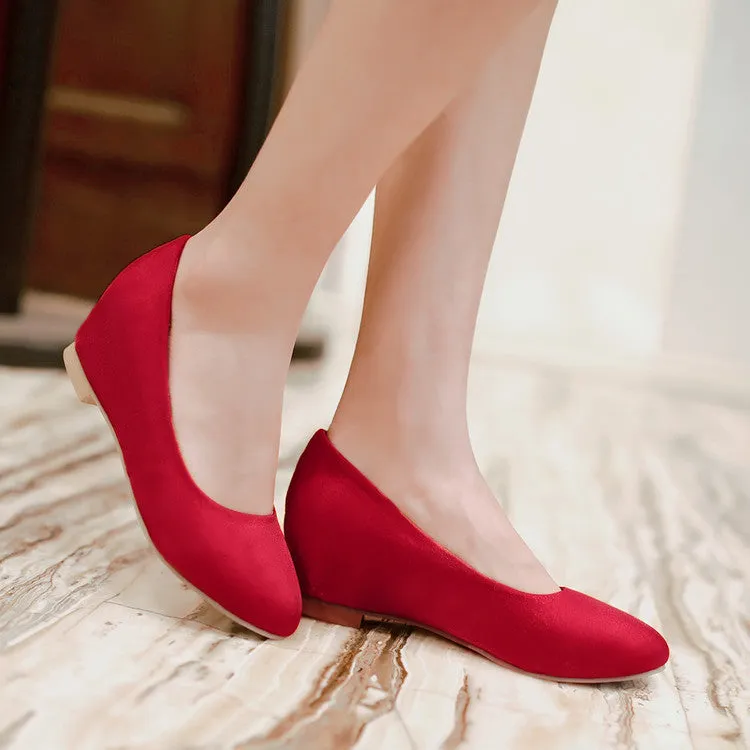 Women's Suede Wedge Heel Pumps