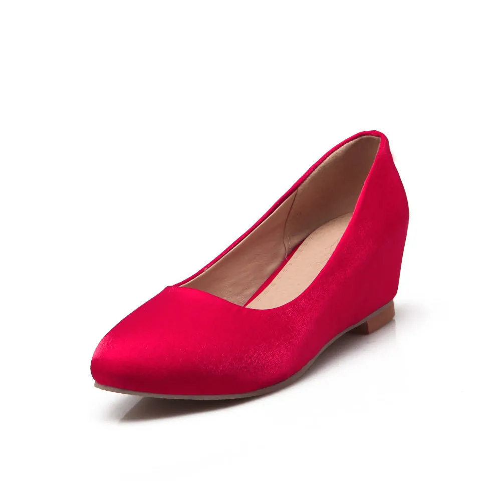 Women's Suede Wedge Heel Pumps