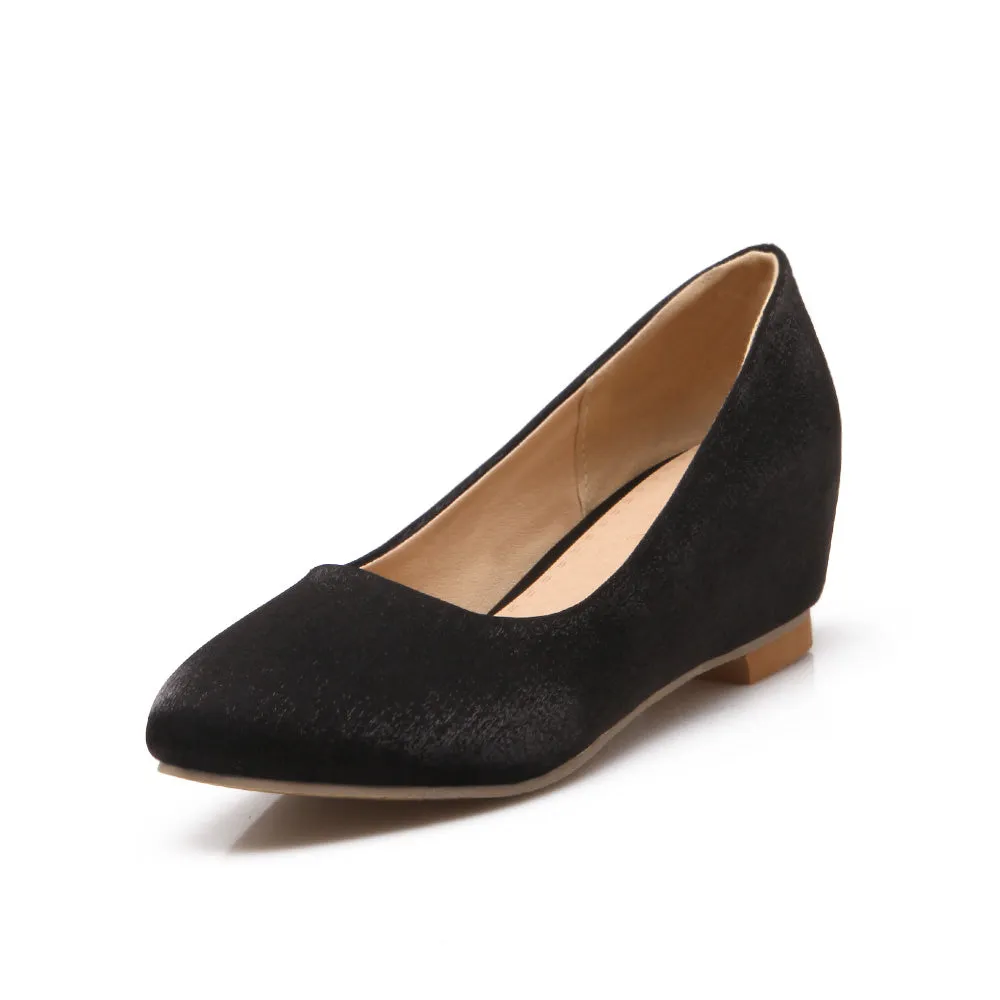 Women's Suede Wedge Heel Pumps