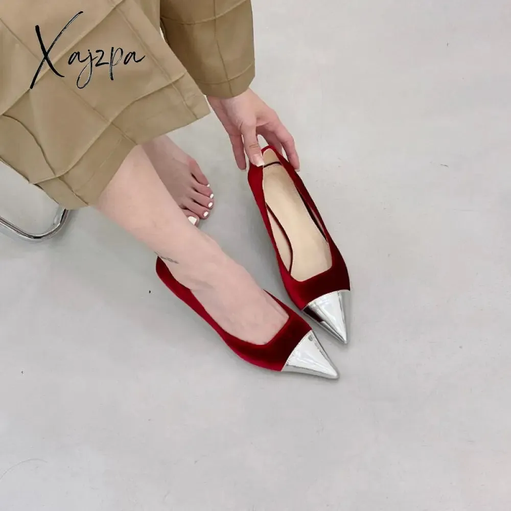 Xajzpa - 2023 Spring New Brand Women Pumps Shoes Fashion Thin High Heel Shallow Pointed Toe Ladies Office Dress Shoes For Party Pumps Zap